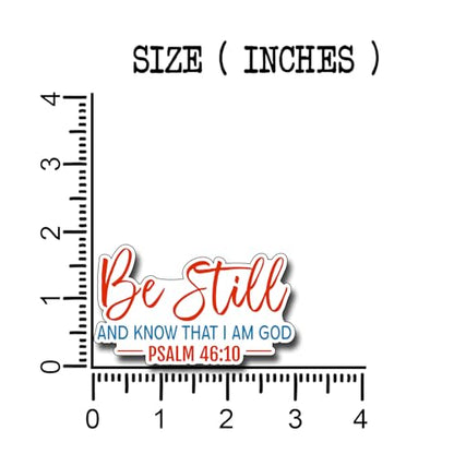 (3Pcs) Be Still and Know that I Am God Sticker Christian Inspirational Decals Decorate Books Laptop Phone Water Bottles Kindles Tumbler Waterproof Vinyl Stickers 3 x 1,8" Inch - color: Be Still and Know That I Am God