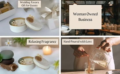 Luxury Mini Scented Candles with Bouquets – Wedding Candle Favors, Bridal Shower Favors, Party Favors for Adults, Personalized Birthday Favors, Elegant Hand-Poured Soy Candles (90 PCS, with Gift Box) - size: 90 PCS, style: WITH GIFT BOX