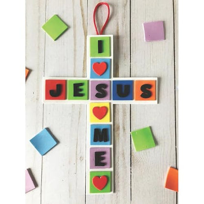 Fun Express I Love You Jesus, Jesus Loves Me Cross Craft Kit