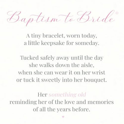 Cherished Moments Baptism to Bride Bracelet .925 Silver or 14K Gold-Plated - color: Silver Girl