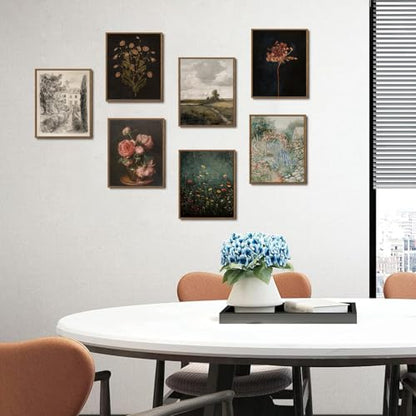 Moody Wildflower Canvas Wall Art 8x10 inch - color: Wild-Mum, size: 8"x10" Natural