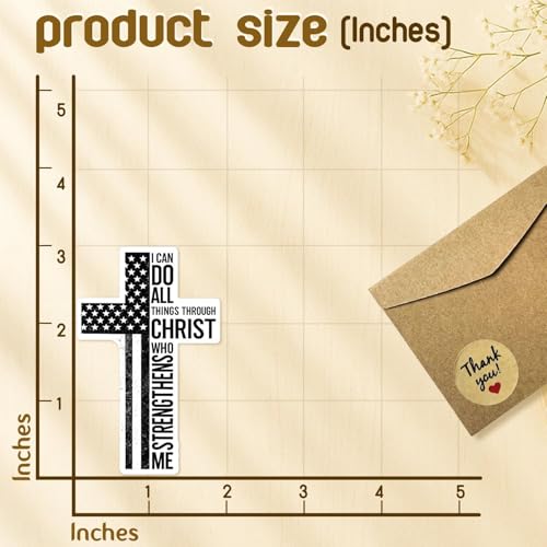 4 Pcs Christian Stickers - Waterproof Vinyl Christian, Bible Verse - color: Bible Verse Faith Stickers