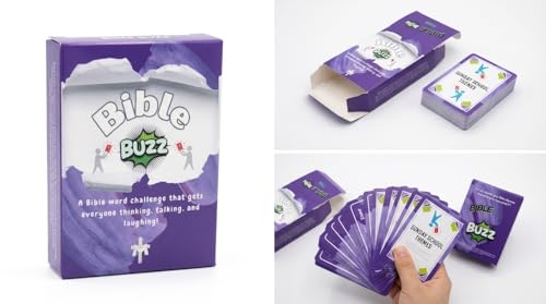 Bible Buzz – Christian Card Game for Families, Friends & Church Groups | Fun Bible Trivia Party Game | Faith-Based Gift for Game Night | Easy-to-Play Guessing Game