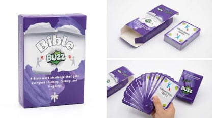 Bible Buzz – Christian Card Game for Families, Friends & Church Groups | Fun Bible Trivia Party Game | Faith-Based Gift for Game Night | Easy-to-Play Guessing Game