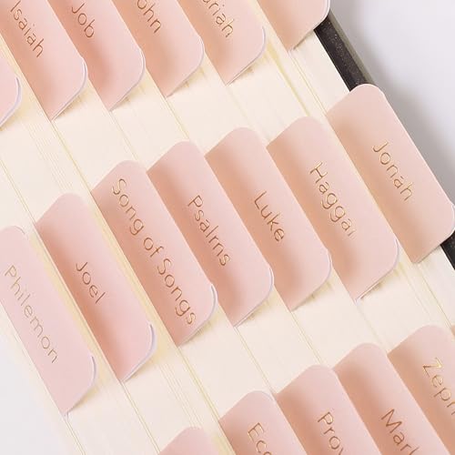 Mr. Pen- Laminated Bible Tabs, 75 pcs, Easy-to-Read & Apply - color: Metallic Gold Lettering