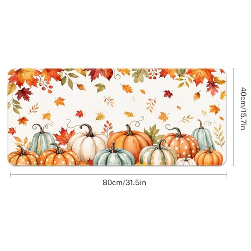 Britimes Large Mouse Pad, Mouse Pad, 31.5 x 15.7 Inch, Fall Pumpkin Leaf - color: Fall Pumpkin Leaf