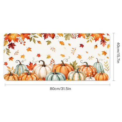 Britimes Large Mouse Pad, Mouse Pad, 31.5 x 15.7 Inch, Fall Pumpkin Leaf - color: Fall Pumpkin Leaf
