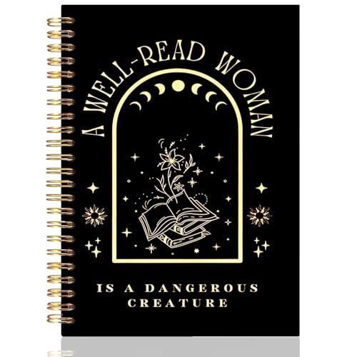 UTELKA Reading Journal Notebook, Reader Book Spiral Notebook 5.5x8.3 - color: A Well-Read Woman
