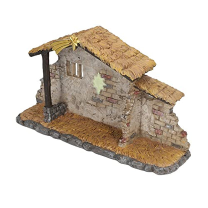 Nativity Scene, Christmas Manger Shed Statue Resin Material Multi Purpose for Gifts