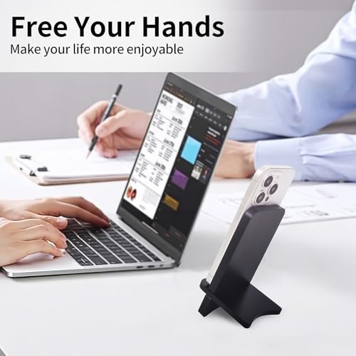 Solid Wood Simple Phone Stand, Desktop Stand,Tablets Tablet Display Stand, Compatible with All Phones (Black Wood) - color: Black Wood
