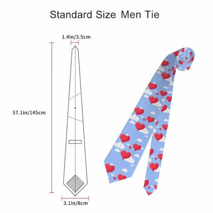 Black Dots Men's Neckties Retro Classic Circle Geometry Men's Tie for Mens Teens Business Work Casual Wedding Party - color: Red Balloons