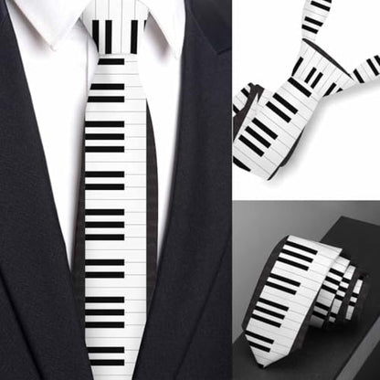 funny Ties for Men Business Novelty Men's Neckties for Festival Holiday Party Valentine's Day Wedding Christmas - color: Piano Keyboard