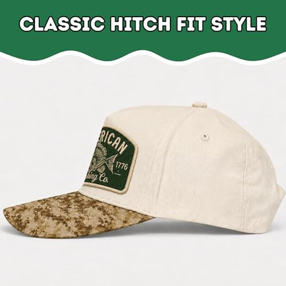 Trucker Hats for Men – Snapback Embroidered Design, Adjustable Fit – Funny Golf Hats, Fishing & Casual Wear - color: American Fishing Co
