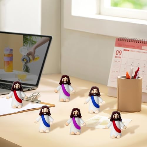 AKFAHOIF Mini Jesus Figures, Set of 60pcs Action Figures Little Jesus Figures, Tiny Jesus Figures to Hide and Seek Religious Gifts for Easter Egg Stuffers - color: Mix