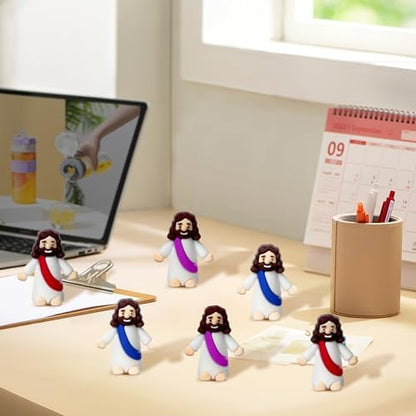 AKFAHOIF Mini Jesus Figures, Set of 60pcs Action Figures Little Jesus Figures, Tiny Jesus Figures to Hide and Seek Religious Gifts for Easter Egg Stuffers - color: Mix