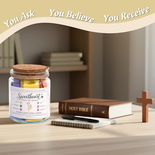 Bible Verse Jar for Sweetheart – 92 Scriptures of Love - color: Bible For Sweetheart