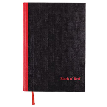 Black n' Red Notebook, Business Journal, 11-3/4" x 8-1/4", 96 Sheets, Ruled, Optik Paper, Hardcover, Casebound, Black (D66174) - size: 1 Count, style: Large