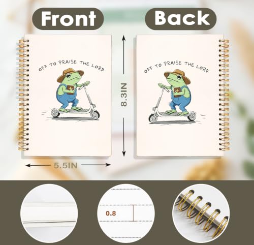 Christian Frog Notebook Journal, Bible Verse Scripture Notebook - color: Bible-04