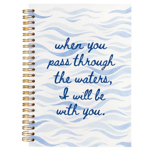 Blue Christian Ocean Notebook for Women Men 5.5x8.3 - color: Ocean