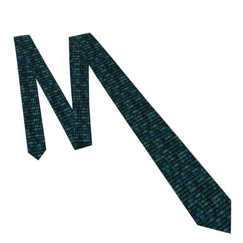 Men's Neckties, Novelty Printed Skinny Tie for Work Casual Party - color: Code