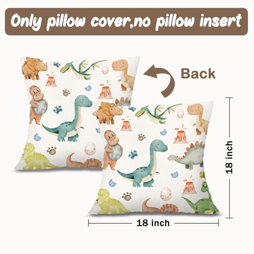 Dinosaur Kids Pillow Cover,Baby Nursery Decor 18x18 Pillow Cover - color: Dinosaur