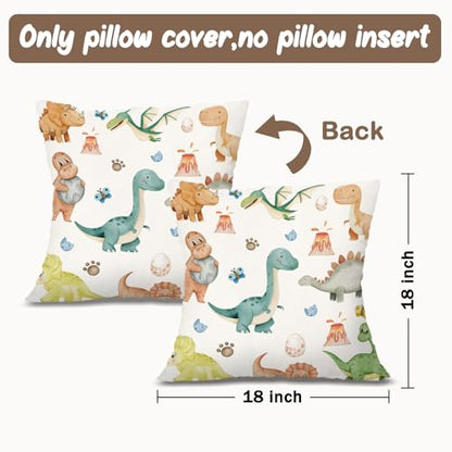 Dinosaur Kids Pillow Cover,Baby Nursery Decor 18x18 Pillow Cover - color: Dinosaur