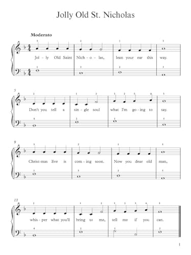 A Treasury of Christmas Songs for Solo Piano: For Beginner & Intermediate Level (Dover Classical Piano Music For Beginners)