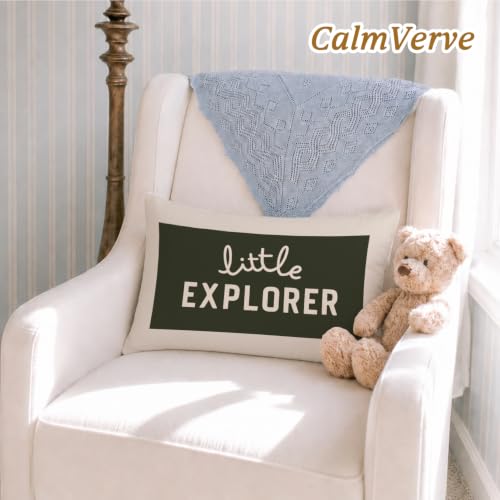 Boys Room Camping Decor Camp 12x20 Pillow Cover - color: Little Explorer