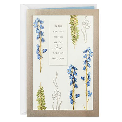 Hallmark Sympathy Card, Love Sees Us Through, Single With Envelope - color: Love Sees Us Through
