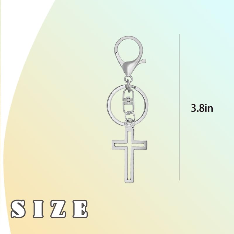 YALLNASL Cross Purse Charm for Handbag Purse Cross Keychain Accessories for Women Men Religious Christian Birthday Gift Ideas - color: Hollow