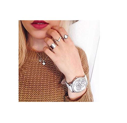 Baydurcan Silvery Necklace for Women Pendant Chain Friendship Necklace Gift - style: Sun Hollow s