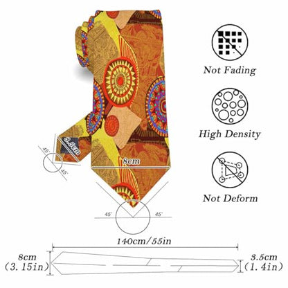funny Ties for Men Business Novelty Men's Neckties for Festival Holiday Party Valentine's Day Wedding Christmas - color: African Ethnic Style