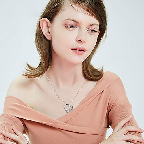 S925 Sterling Silver Christian Cross Heart Faith Bible Verse Necklace Rings - style: God is within her she will not fall