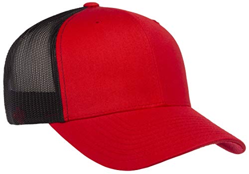 Yupoong Yp Classics Retro Trucker Cap - color: Red/Black, size: One Size, style: Single