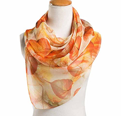 Pokeedioty Scarfs for Women Lightweight Scarves Elegant Floral Pattern Sheer Scarfs Shawls Wraps - color: Yh-109