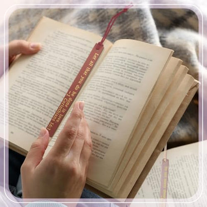 Skyygemm 10 Pcs Christian Bookmarks Christmas Gift for Women, Pink Brown - color: Pink Brown