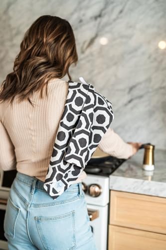 Kitchen Towels, Dish Towels for Kitchen, 3 Pc Kitchen Towel Set - color: Black
