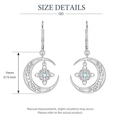 Dorunmo 925 Sterling Silver Mustard Seeds Dangle Earrings for Women Mountains Earrings Hypoallergenic Christmas Jewelry Gifts for Women - style: Witch Knot-03