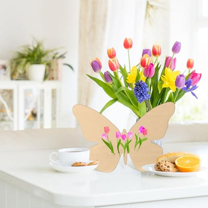Anglechic 12 Pack 12 Inch Wooden Butterfly Craft Blank Butterfly Cutouts - color: Butterfly, size: 12 Inch