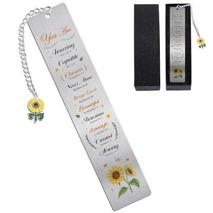 Christian Sunflower Bookmark and Pen Gifts, Scripture Book Mark - style: Christian, Sunflower