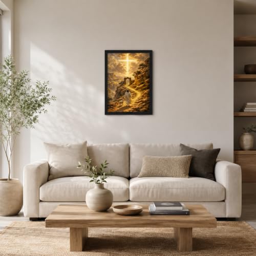 Framed Christian Canvas Wall Art 12x16 For Living Room Bedroom - color: Religion - 2, size: 12"L x 16"W