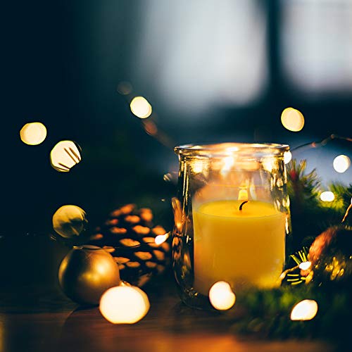 Small Citronella Candles Outdoor and Indoor Soy Wax Votive Candles for Party Dinner and Camping - 12 Hours Burn Time, Set of 12 - color: Yellow