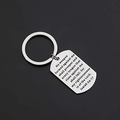 Gzrlyf Isaiah 54:17 Bracelet No Weapon Formed Against Me Shall Prosper Bracelet Religious Gifts - style: Keychain
