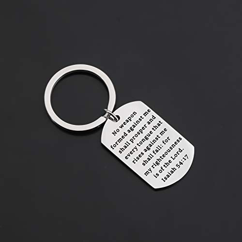 Gzrlyf Isaiah 54:17 Bracelet No Weapon Formed Against Me Shall Prosper Bracelet Religious Gifts - style: Keychain