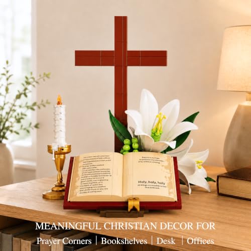 Christian Gifts for Women - Cross Bible Flower Building Set, 578-Piece - color: Multicolor