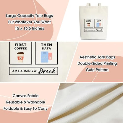 Doreen's Boutique Aesthetic Canvas Handbag Tote Bag - style: Coffee