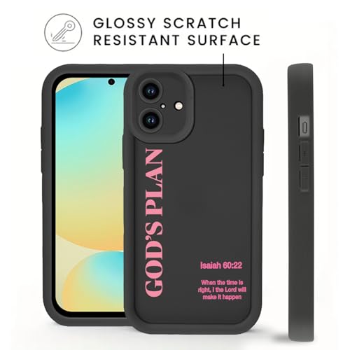Stylish God's Plan Isaiah 60:22 Bible Verse Cross Christian Phone Case for iPhone 17e/iPhone 16e Case Shockproof Soft Protective for Women Men Cover Funda for iPhone 17e/iPhone 16e 6.1 Inch - color: Jesus