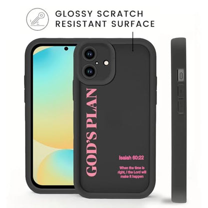 Stylish God's Plan Isaiah 60:22 Bible Verse Cross Christian Phone Case for iPhone 17e/iPhone 16e Case Shockproof Soft Protective for Women Men Cover Funda for iPhone 17e/iPhone 16e 6.1 Inch - color: Jesus