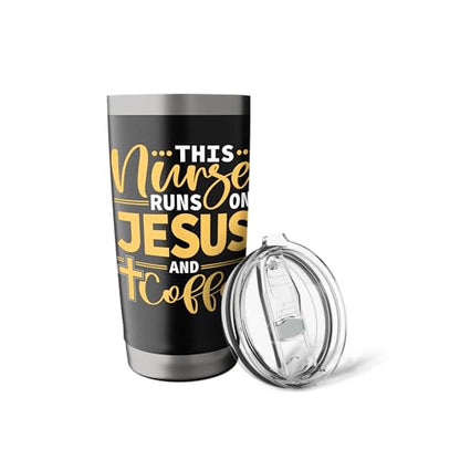 Christian Nurse RN Coffee Registered Nurse Christianity Stainless Steel Insulated Tumbler
