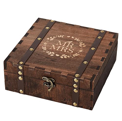 AW BRIDAL Bridal Shower Gifts Mr and Mrs Wedding Keepsake Box for Couples - color: Mr & Mrs